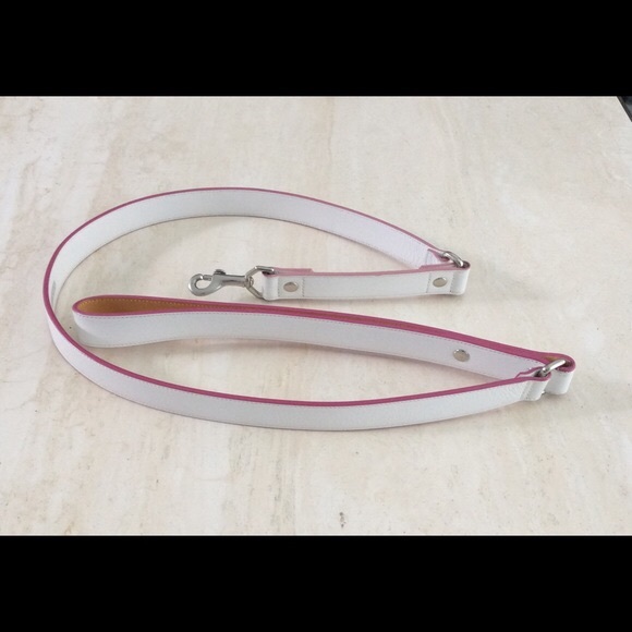 Coach Dog Leash Leather White Large - Picture 7 of 8